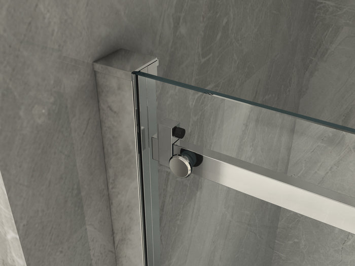 Porta doccia anta scorrevole in cristallo 8mm trasparente h.195 FLUIDA Trasparente 8mm,170 cm