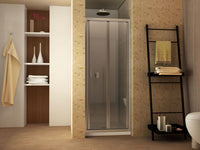 Porta doccia apertura a libro due ante interno cristallo 6mm anticalcare Doliso Veloglas Trasparente 6mm,95 cm