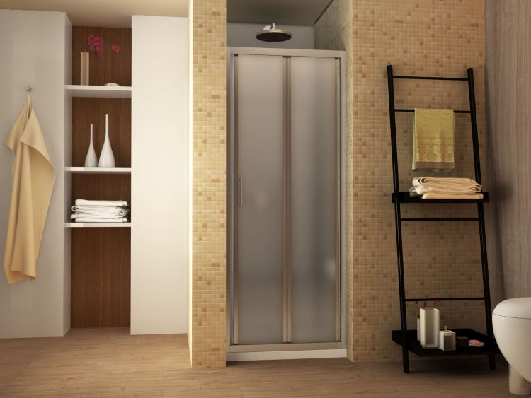 Porta doccia apertura a libro due ante interno cristallo 6mm anticalcare Doliso Veloglas Opaco 6mm,90 cm
