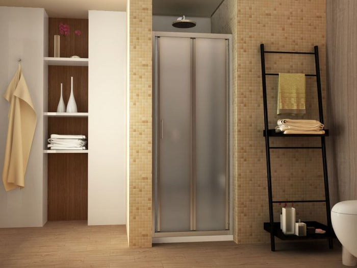 Porta doccia apertura a libro due ante interno cristallo 6mm anticalcare Doliso Veloglas Opaco 6mm,75 cm