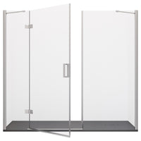 Porta doccia anta battente cristallo 8mm h195 cm regina, misura 175