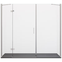 Porta doccia anta battente cristallo 8mm h195 cm regina, misura 165