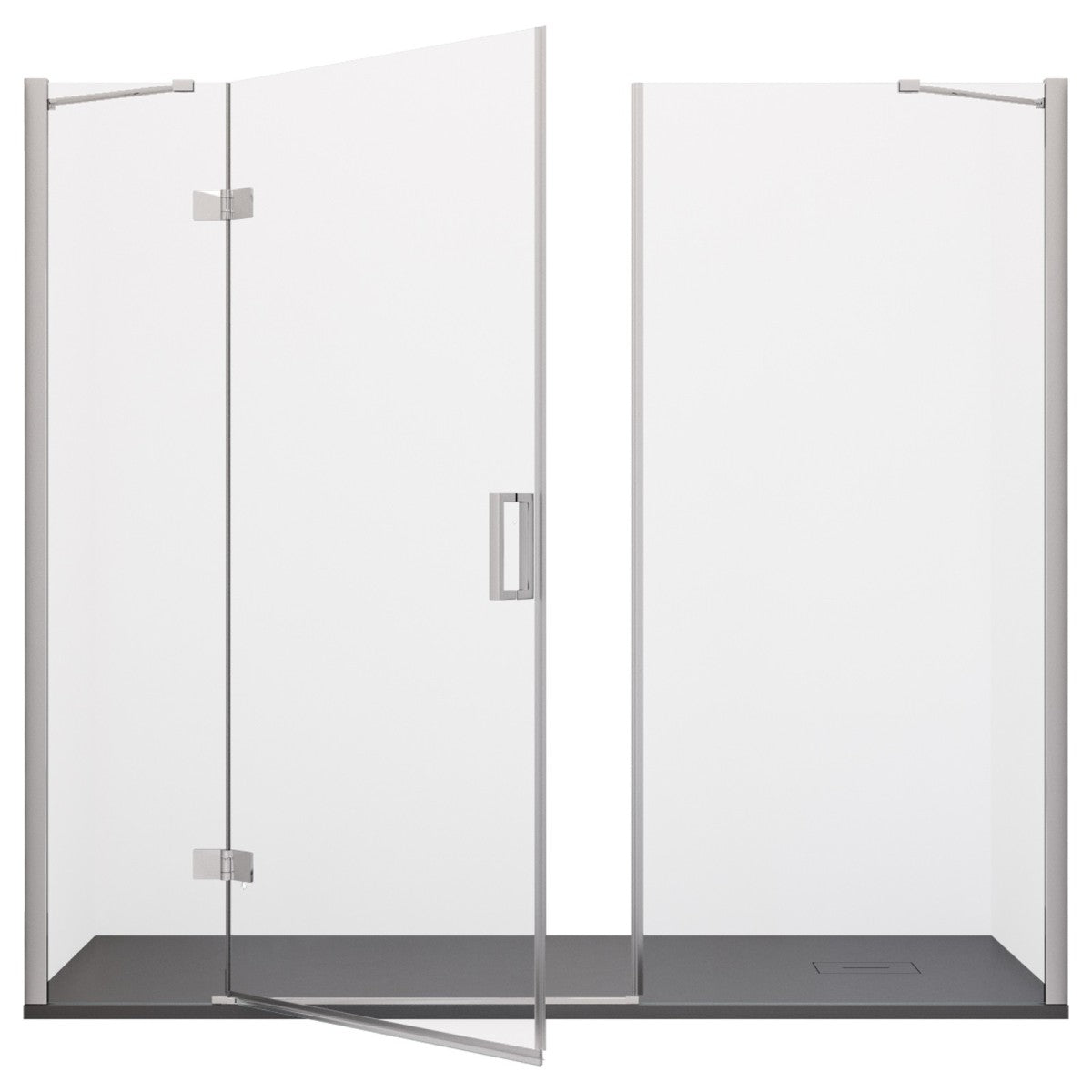 Porta doccia anta battente cristallo 8mm h195 cm regina, misura 145