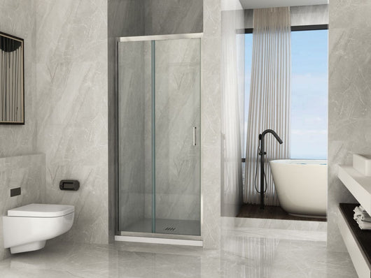 Porta doccia in cristallo 6mm trasparente scorrevole h.190cm anticalcare Doliso Marsille Trasparente 6mm,120 cm