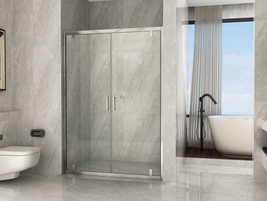 Porta doccia ingresso saloon, cristallo trasparente 6mm h190cm Doliso Poeso Trasparente 6mm,60 cm