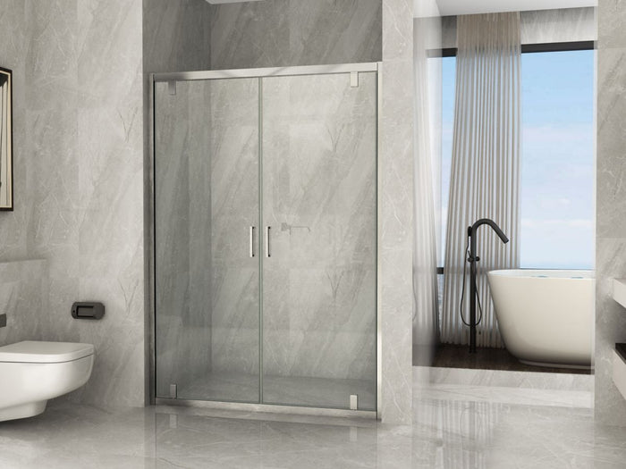 Porta doccia ingresso saloon, cristallo trasparente 6mm h190cm Doliso Poeso Trasparente 6mm,100 cm