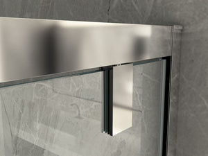 Porta doccia ingresso saloon, cristallo trasparente 6mm h190cm Doliso Poeso Trasparente 6mm,130 cm