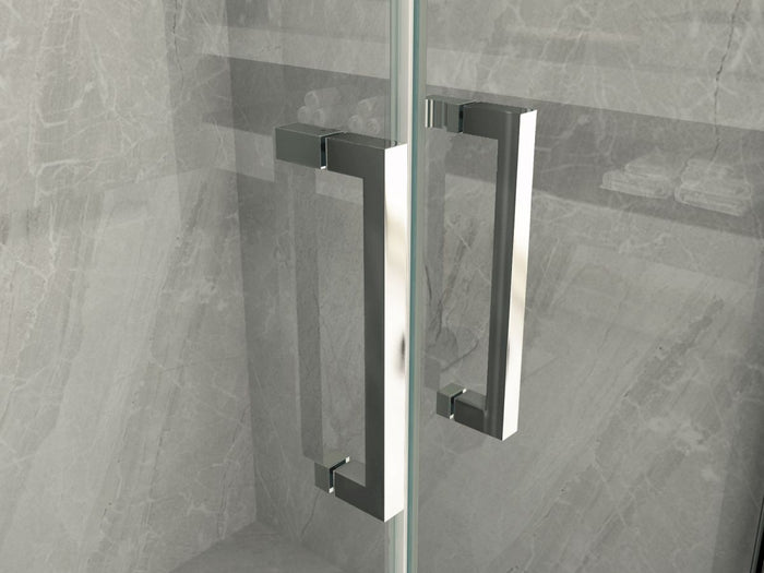 Porta doccia ingresso saloon, cristallo trasparente 6mm h190cm Doliso Poeso Trasparente 6mm,130 cm