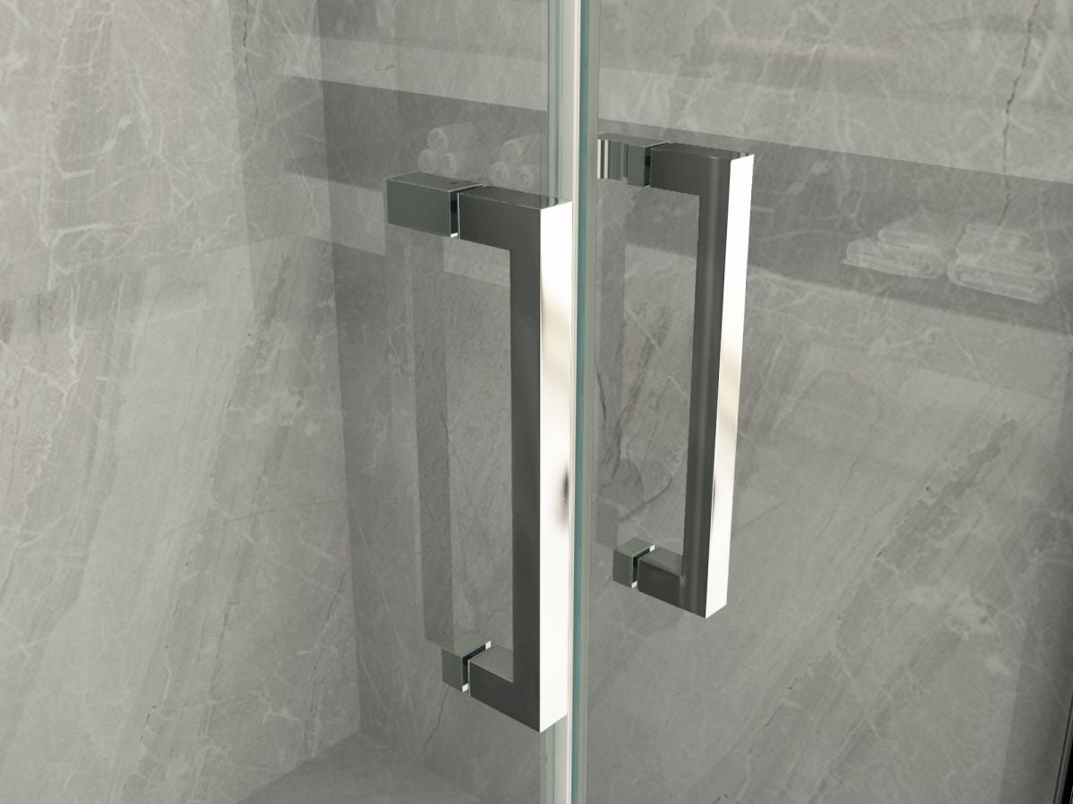 Porta doccia ingresso saloon, cristallo trasparente 6mm h190cm Doliso Poeso Trasparente 6mm,90 cm