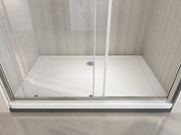 Porta doccia scorrevole cristallo 6mm trasparente anticalcare h.190cm Sicena Lision Trasparente 6mm,135 cm