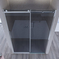 Porta doccia scorrevole fumè anticalcare 195h 8mm euclide, misura 120