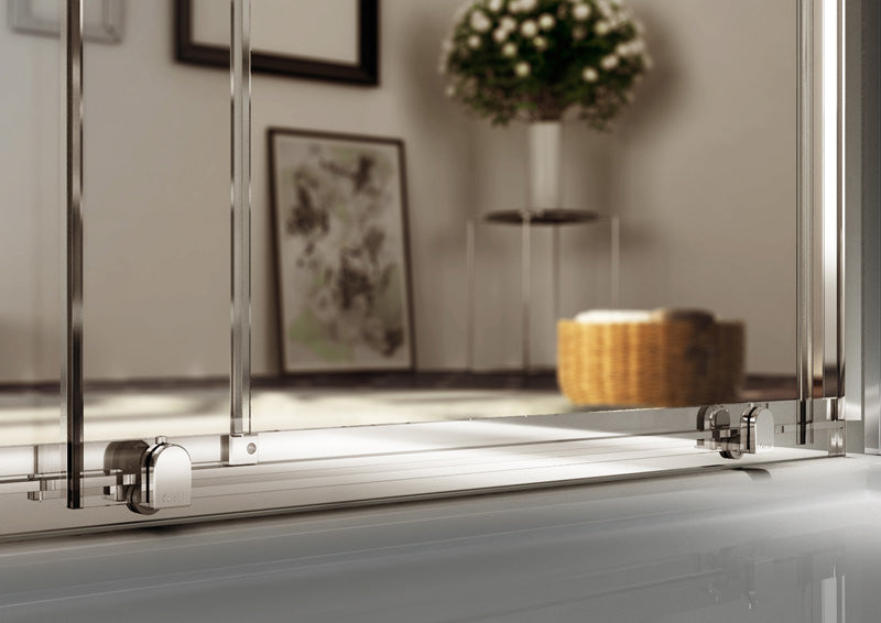 Porta doccia scorrevole in cristallo 6mm trasparente h.190cm Mafaya Trasparente 6mm,Cromo lucido,175/183 cm