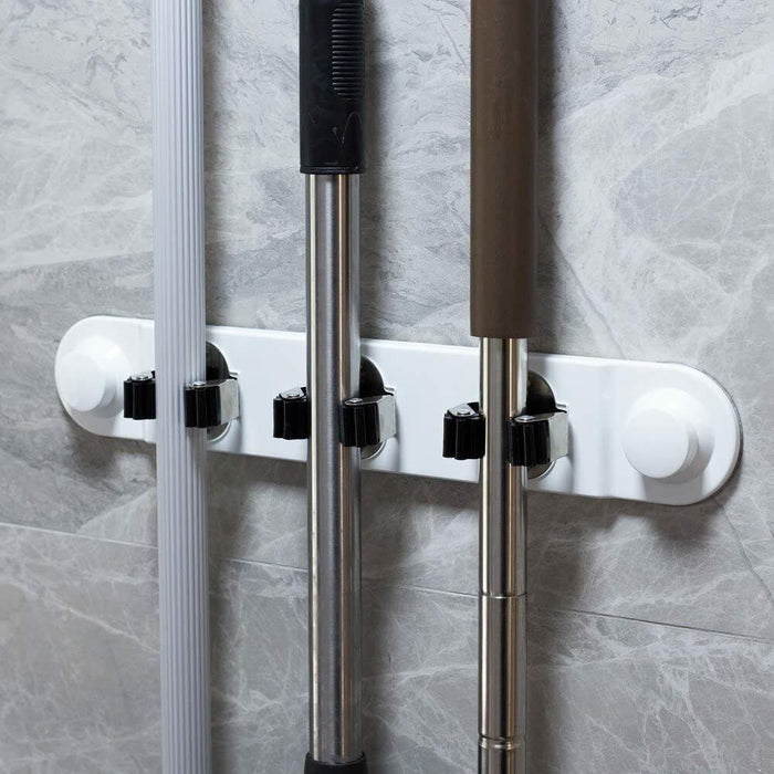 Porta scope da muro salva spazio supporto 3 posti cucina casa pulizia 59557