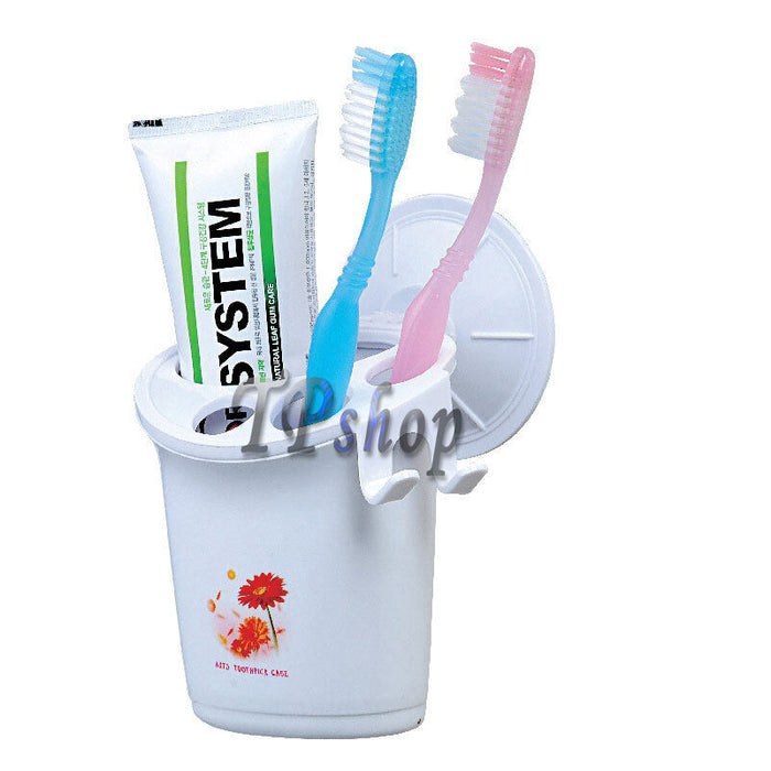 Porta spazzolini ventosa scomparti gancio spazzolini complementi bagno