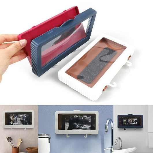 Porta telefono da bagno impermeabile Supporto da parete custodia per doccia 6.8"