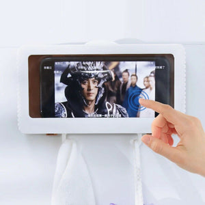 Porta telefono da bagno impermeabile Supporto da parete custodia per doccia 6.8"