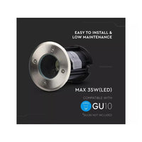 Portafaretto LED Segnapasso a Cilindro (Max 35W) Rotondo Colore Nero IP67  10374