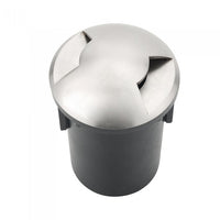 Segnapasso Carrabile Calpestabile Incasso Rotondo MR16 Nero Acciaio 2 Fascio IP65