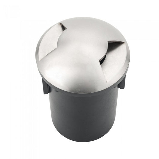 Segnapasso Carrabile Calpestabile Incasso Rotondo MR16 Nero Acciaio 2 Fascio IP65