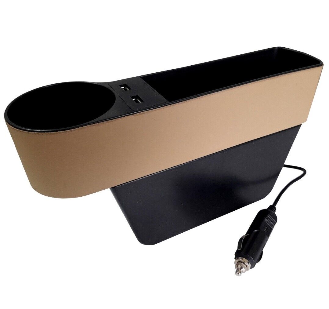 Portaoggetti universale per sedile auto porta bicchiere organizer 2 porte USB