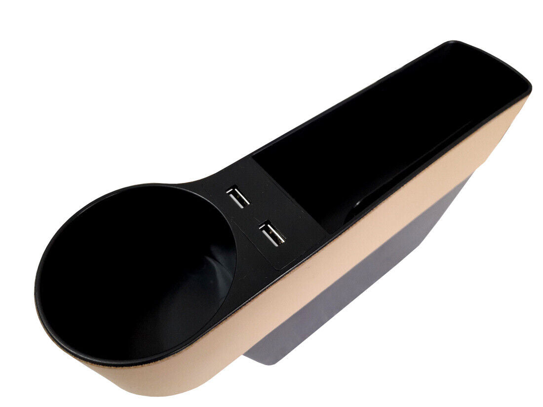 Portaoggetti universale per sedile auto porta bicchiere organizer 2 porte USB