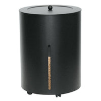 Portapellets nero tondo con finestra diametro 38 x h.50 cm.  Made in Italy