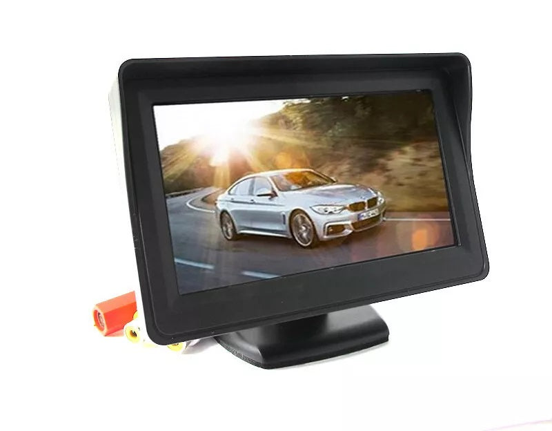 Portatarga con telecamera Retromarcia e Monitor 4.3" Auto Retrocamera Nottura