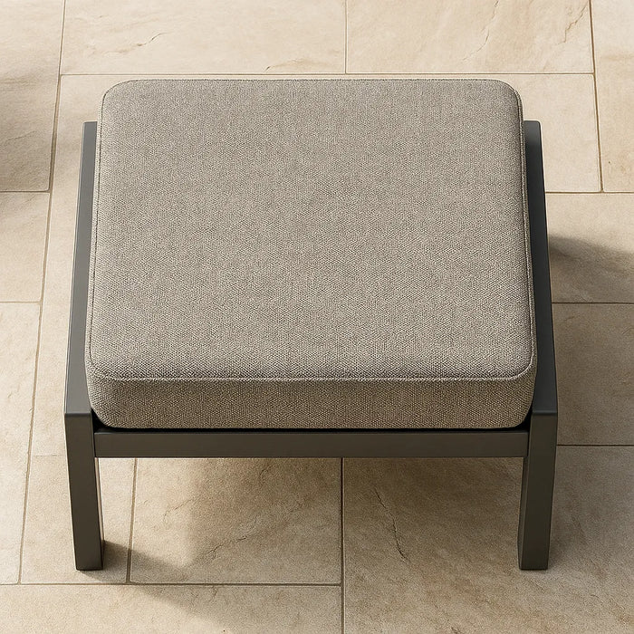 Tempo Style - Pouf KEA in alluminio | Resistente alle intemperie | Con morbido cuscino sfoderabile | Per ambienti esterni come giardino, balcone, terrazza - Antracite