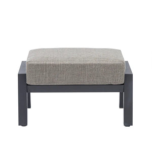 Tempo Style - Pouf KEA in alluminio | Resistente alle intemperie | Con morbido cuscino sfoderabile | Per ambienti esterni come giardino, balcone, terrazza - Antracite