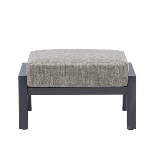 Tempo Style - Pouf KEA in alluminio | Resistente alle intemperie | Con morbido cuscino sfoderabile | Per ambienti esterni come giardino, balcone, terrazza - Antracite