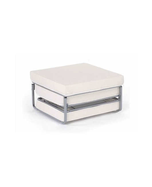 Pouf letto a scomparsa, letto richiubibile in microfibra bianco Sicorage Elly 
