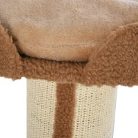 Tiragraffi ad Albero per Gatti con Cuccia, Cuscino, Rivestimento Peluche e Pali in Corda Sisal