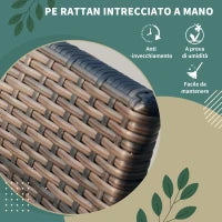 Set Tavolo e Sedie da Giardino 7pz Tavolo da Giardino con 6 Sedie Pieghevoli Mobili da Esterno Polyrattan