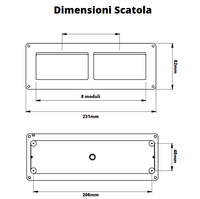 Gewiss scatola parete grigia ip40 8 posti gw27006