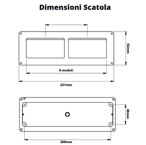 Gewiss scatola parete grigia ip40 8 posti gw27006