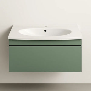 Lavabo ad incasso in mineral marmo cm 91x51 cm curvo per mobile bagno *** confezione 1