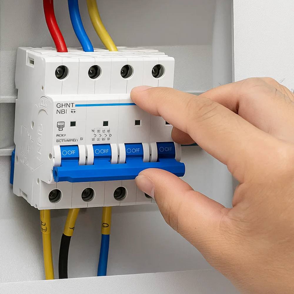 Interruttore magnetotermico 4p 6ka curva c chint serie nb1-63 da quadro din *** ampere 25 ampere, confezione 1