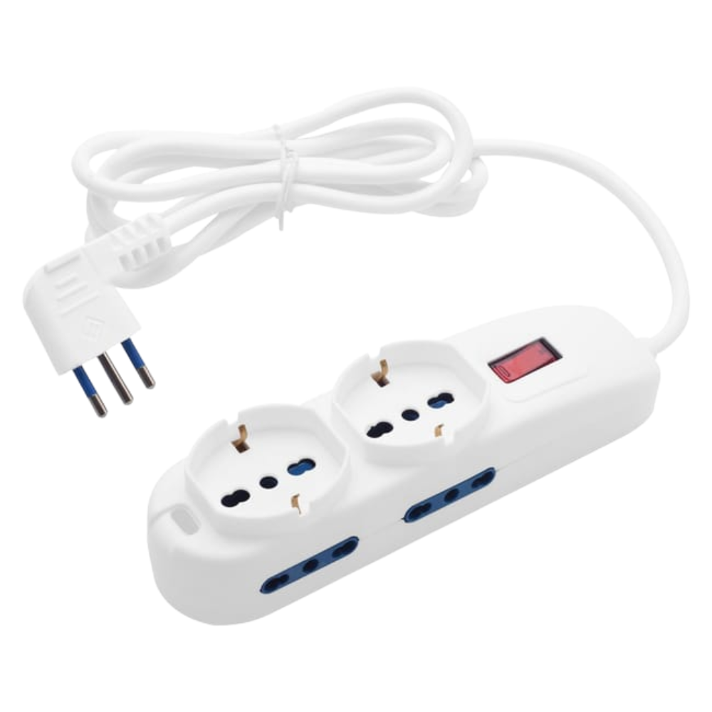 Multipresa ecova eco30226 6 prese con protezione sovraccarico