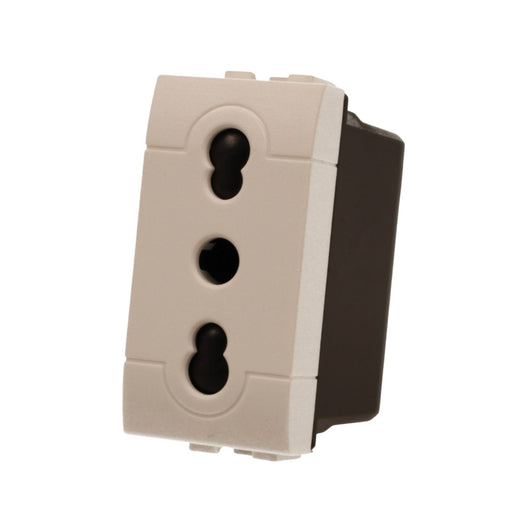 Presa Bipasso Bivalente 2P+T 10/16A 220V MBL Bianco 1M Compatibile Bticino Living Light BLB2001