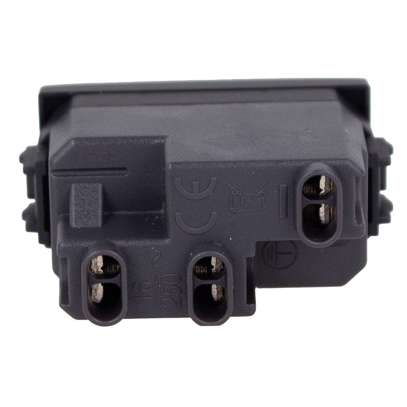 Presa Bipasso Bivalente 2P+T 10/16A Colore Nero Compatibile Con Bticino Living e Vimar Plana