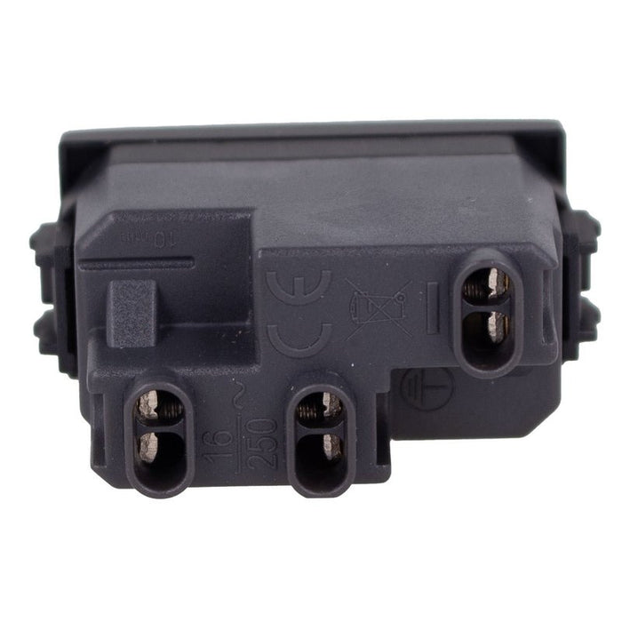 Presa Bipasso Bivalente 2P+T 10/16A Colore Nero Compatibile Con Bticino Living e Vimar Plana