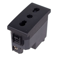 Presa Bipasso Bivalente 2P+T 10/16A Colore Nero Compatibile Con Bticino Living e Vimar Plana