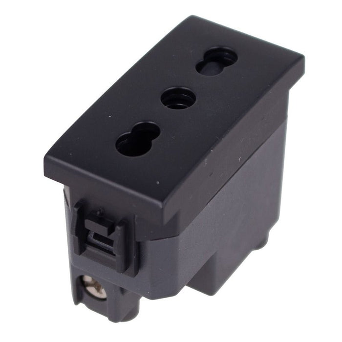 Presa Bipasso Bivalente 2P+T 10/16A Colore Nero Compatibile Con Bticino Living e Vimar Plana