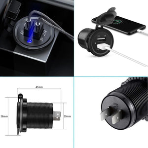 Presa Doppia USB da Pannello Caricabatteria per Auto Camper Moto Barche 12V 24V