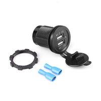 Presa Doppia USB da Pannello Caricabatteria per Auto Camper Moto Barche 12V 24V