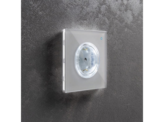 Presa Intelligente tipo F Shuko con Wi-Fi integrato iotty Smart Outlet OSWDE 16A Touch Panel Compatibile con Google Alexa e Siri