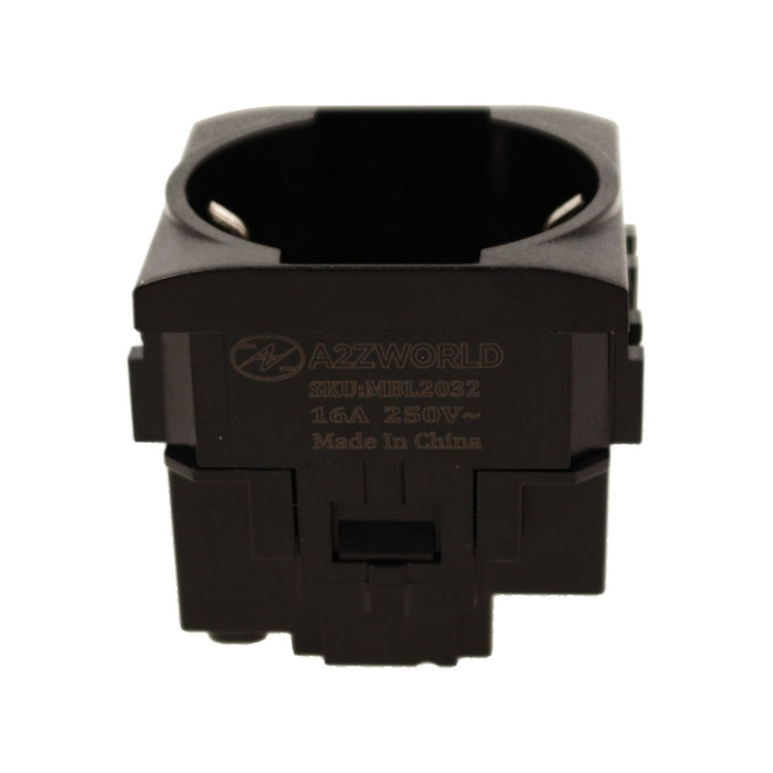 Presa Schuko Universale 2P+T 10/16A 220V MBL Nero 2M Compatibile Bticino Living International BLN2102