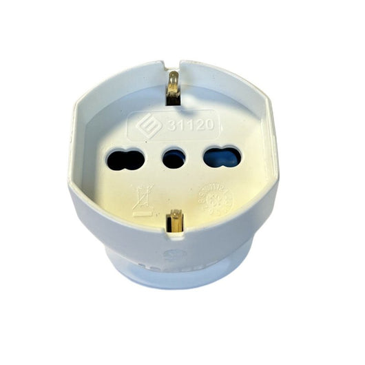 Presa Schuko Volante Femmina Multistandard P11/17 10/16A 250v 2P+T Max 1500W Bianca