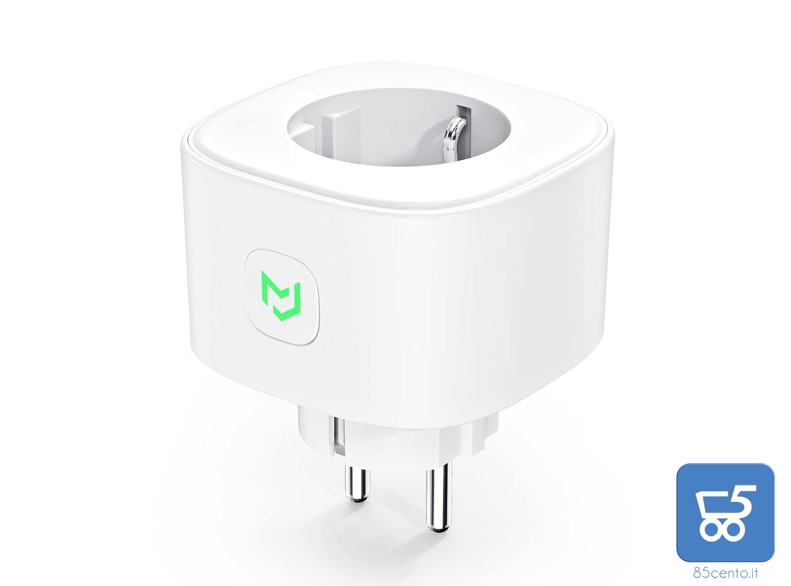 Presa Smart WiFi 16A, Presa WiFi Monitoraggio Consumi Controllo Vocale e Timer, Compatibile con Alexa, Google Home e SmartThings, Type F 3840W 2,4GHz Meross