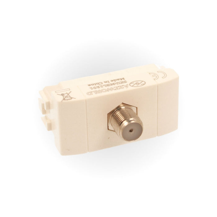 Presa TV SAT A Vite Satellitare Tipo F MBL Bianco 1M Compatibile Bticino Living Light BLB2252